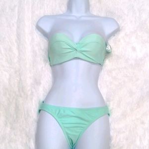 Two piece bikini set mint color